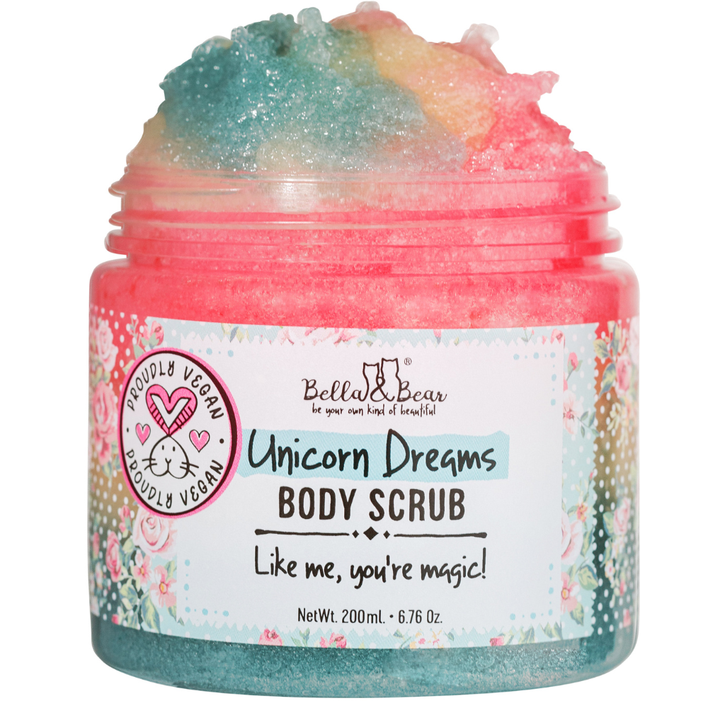 Bella & Bear Unicorn Dreams Body Scrub, Wash & Moisturizer 6.7oz