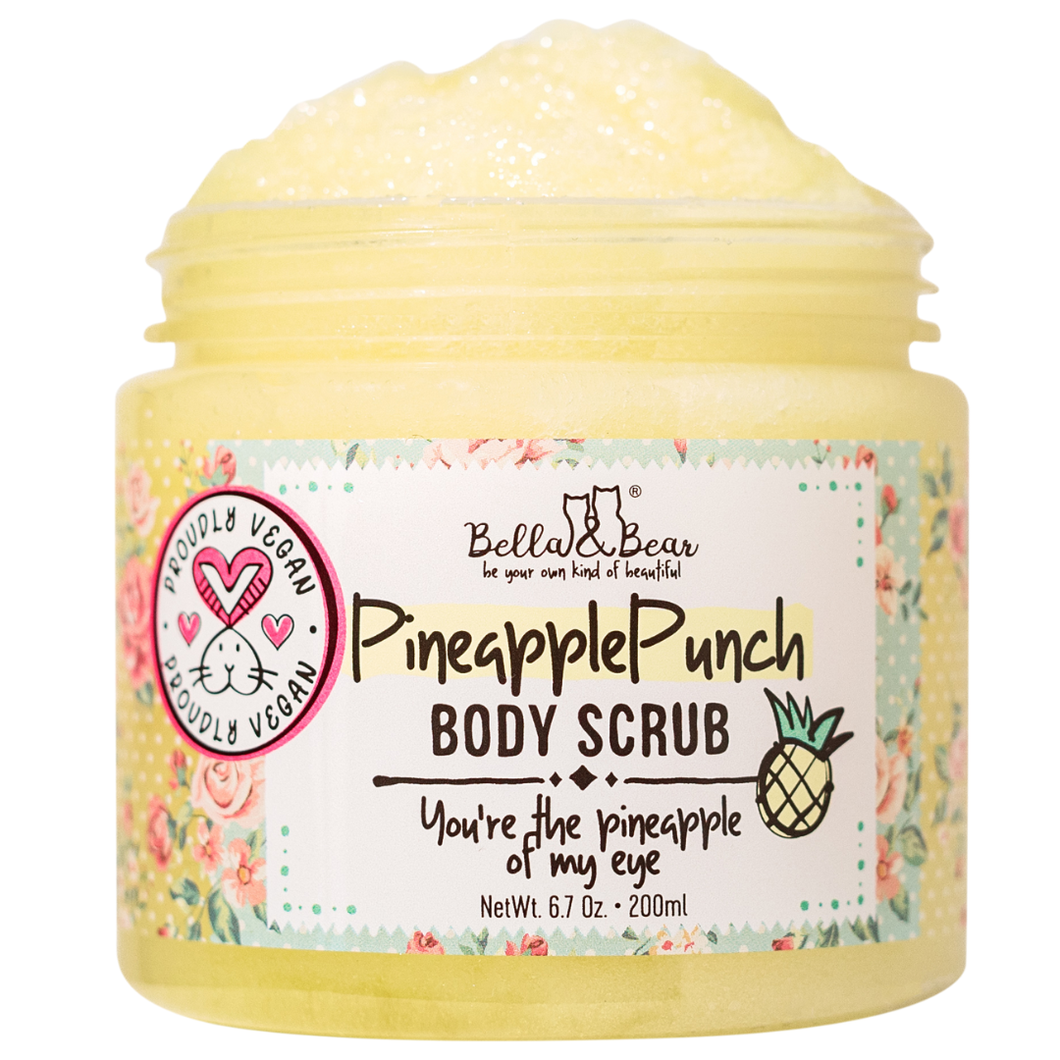 Bella & Bear Pineapple Punch Body Scrub with Soap & Moisturizer 6.7oz