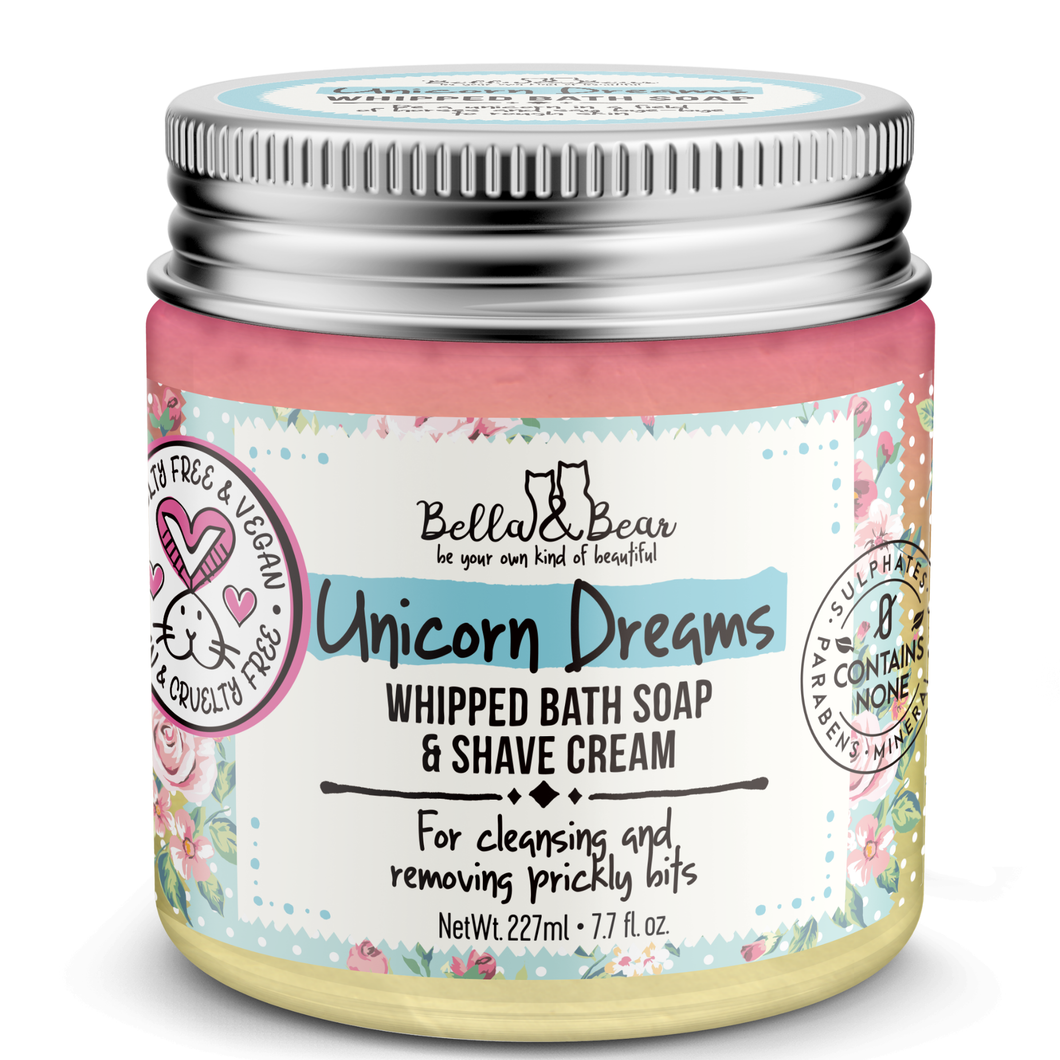 Bella & Bear Unicorn Dreams Whipped Bath Soap & Shave Cream 6.7oz