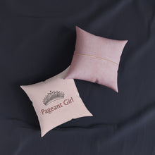 Load image into Gallery viewer, Pageant Girl Square Pillow - Pink Back
